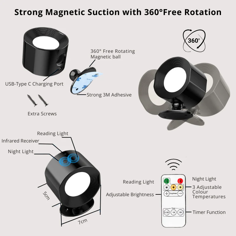 LED Rechargeable Wall Light/Sconce - Image 6