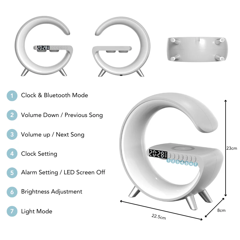 Smart LED Wireless Charging Alarm Clock - Image 14