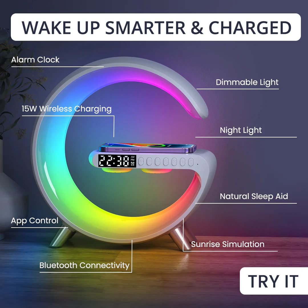 Smart LED Wireless Charging Alarm Clock - Image 5